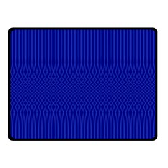 Cobalt Blue Color Stripes Double Sided Fleece Blanket (small)  by SpinnyChairDesigns