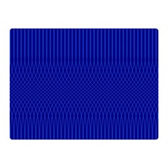 Cobalt Blue Color Stripes Double Sided Flano Blanket (mini)  by SpinnyChairDesigns