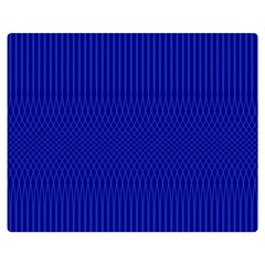 Cobalt Blue Color Stripes Double Sided Flano Blanket (medium)  by SpinnyChairDesigns