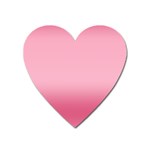 Blush Pink Color Gradient Ombre Heart Magnet Front