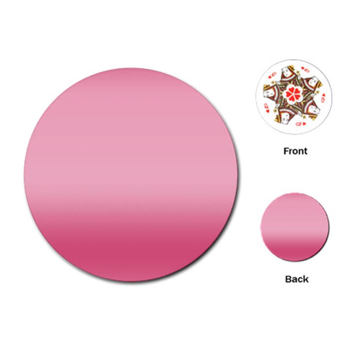 Blush Pink Color Gradient Ombre Playing Cards Single Design (Round)