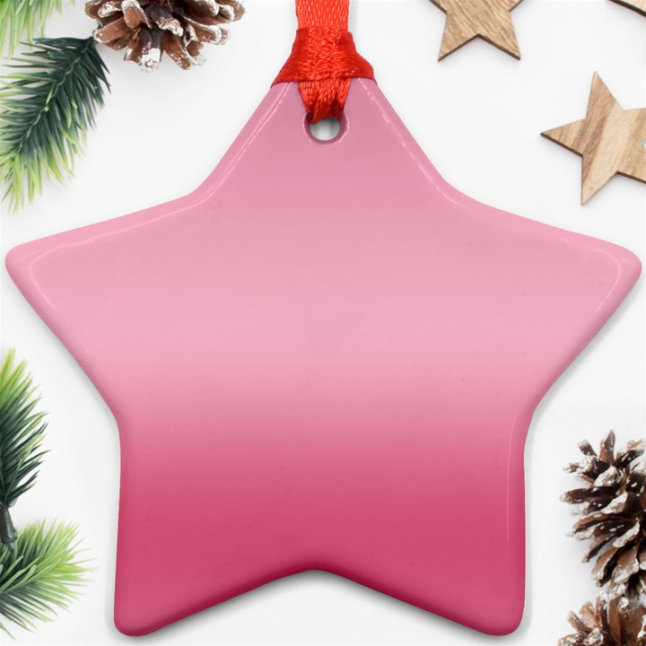 Blush Pink Color Gradient Ombre Star Ornament (Two Sides)