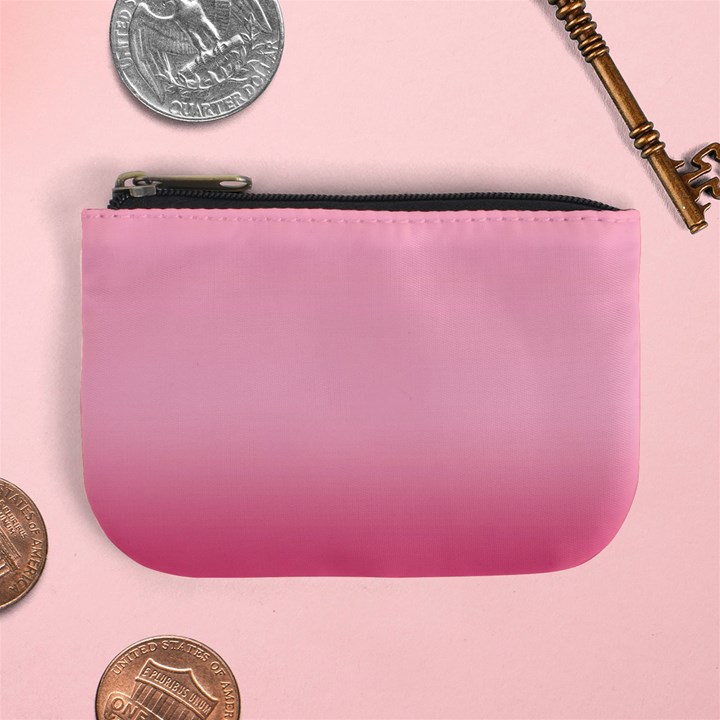 Blush Pink Color Gradient Ombre Mini Coin Purse