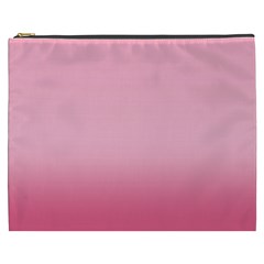 Blush Pink Color Gradient Ombre Cosmetic Bag (xxxl) by SpinnyChairDesigns