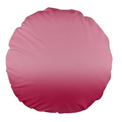 Blush Pink Color Gradient Ombre Large 18  Premium Flano Round Cushions by SpinnyChairDesigns