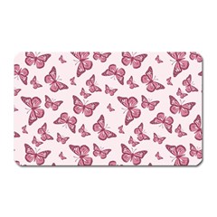 Blush Pink Color Butterflies Magnet (rectangular) by SpinnyChairDesigns