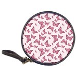 Blush Pink Color Butterflies Classic 20-CD Wallets Front