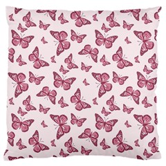 Blush Pink Color Butterflies Large Cushion Case (two Sides) by SpinnyChairDesigns