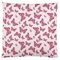 Blush Pink Color Butterflies Large Flano Cushion Case (two Sides) by SpinnyChairDesigns