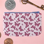 Blush Pink Color Butterflies Large Coin Purse Back