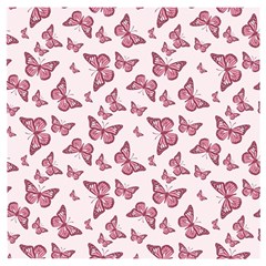 Blush Pink Color Butterflies Wooden Puzzle Square by SpinnyChairDesigns