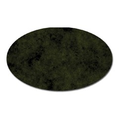 Army Green Color Grunge Oval Magnet by SpinnyChairDesigns