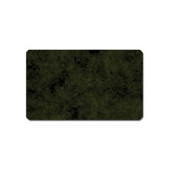 Army Green Color Grunge Magnet (name Card) by SpinnyChairDesigns