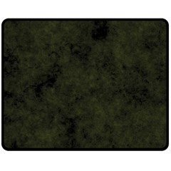 Army Green Color Grunge Fleece Blanket (medium)  by SpinnyChairDesigns