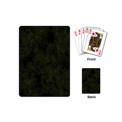 Army Green Color Grunge Playing Cards Single Design (mini) by SpinnyChairDesigns