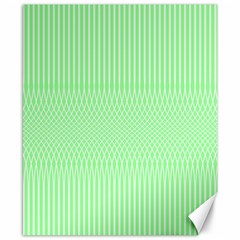 Mint Green White Stripes Canvas 8  X 10  by SpinnyChairDesigns