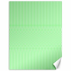 Mint Green White Stripes Canvas 12  X 16  by SpinnyChairDesigns