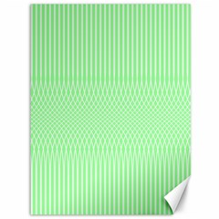 Mint Green White Stripes Canvas 36  X 48  by SpinnyChairDesigns