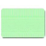 Mint Green White Stripes Large Doormat  30 x20  Door Mat