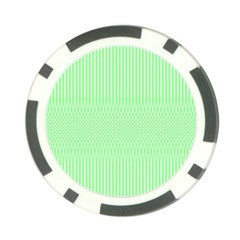 Mint Green White Stripes Poker Chip Card Guard (10 Pack) by SpinnyChairDesigns