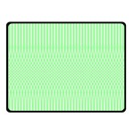 Mint Green White Stripes Fleece Blanket (Small) 50 x40  Blanket Front