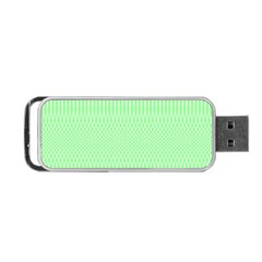 Mint Green White Stripes Portable Usb Flash (one Side) by SpinnyChairDesigns