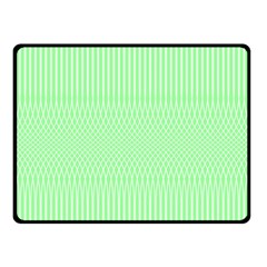 Mint Green White Stripes Double Sided Fleece Blanket (small)  by SpinnyChairDesigns