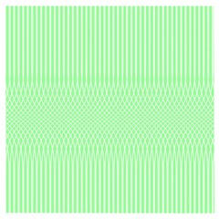 Mint Green White Stripes Wooden Puzzle Square by SpinnyChairDesigns