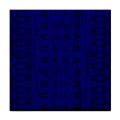 Cobalt Blue Color Batik Tile Coaster by SpinnyChairDesigns