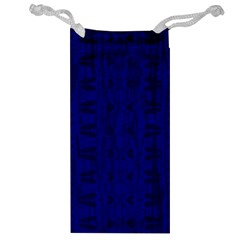 Cobalt Blue Color Batik Jewelry Bag by SpinnyChairDesigns