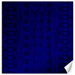 Cobalt Blue Color Batik Canvas 12  X 12  by SpinnyChairDesigns