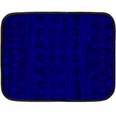 Cobalt Blue Color Batik Double Sided Fleece Blanket (mini)  by SpinnyChairDesigns