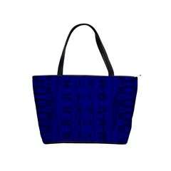 Cobalt Blue Color Batik Classic Shoulder Handbag by SpinnyChairDesigns