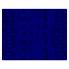 Cobalt Blue Color Batik Double Sided Flano Blanket (medium)  by SpinnyChairDesigns