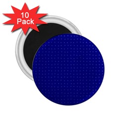 Navy Blue Color Polka Dots 2 25  Magnets (10 Pack)  by SpinnyChairDesigns