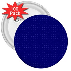 Navy Blue Color Polka Dots 3  Buttons (100 Pack)  by SpinnyChairDesigns