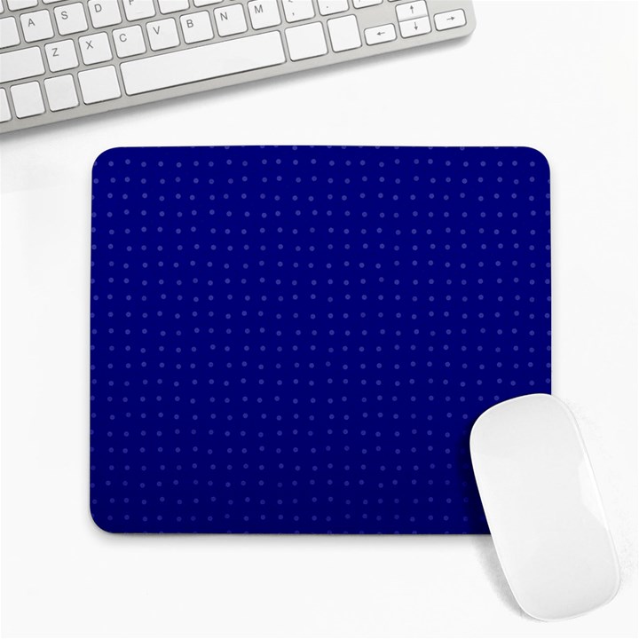 Navy Blue Color Polka Dots Large Mousepads