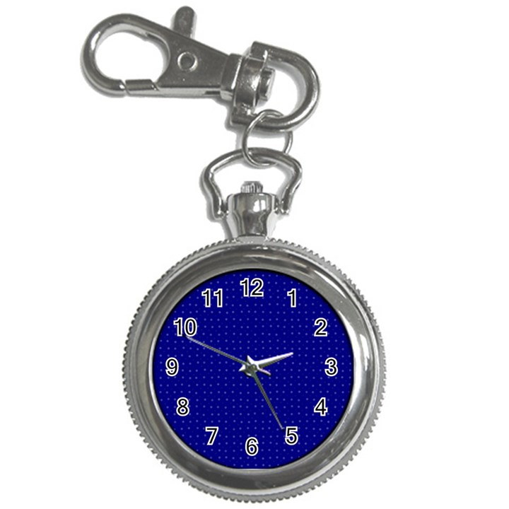 Navy Blue Color Polka Dots Key Chain Watches