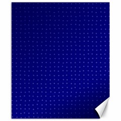 Navy Blue Color Polka Dots Canvas 8  X 10  by SpinnyChairDesigns