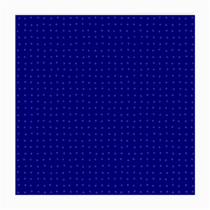 Navy Blue Color Polka Dots Medium Glasses Cloth (2 Sides)