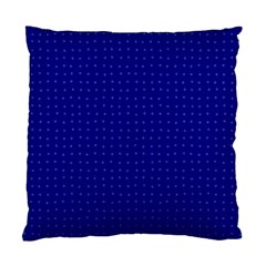 Navy Blue Color Polka Dots Standard Cushion Case (two Sides) by SpinnyChairDesigns