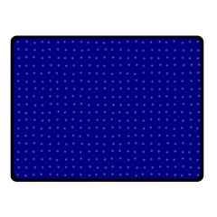 Navy Blue Color Polka Dots Fleece Blanket (small) by SpinnyChairDesigns