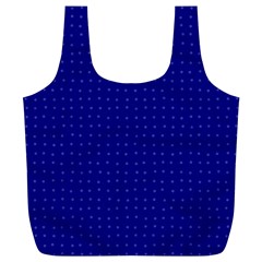 Navy Blue Color Polka Dots Full Print Recycle Bag (xl) by SpinnyChairDesigns