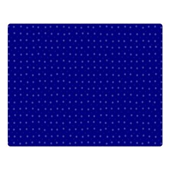 Navy Blue Color Polka Dots Double Sided Flano Blanket (large)  by SpinnyChairDesigns