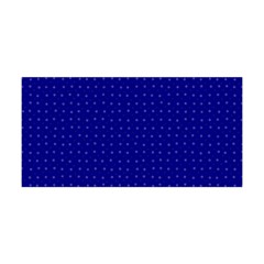 Navy Blue Color Polka Dots Yoga Headband by SpinnyChairDesigns