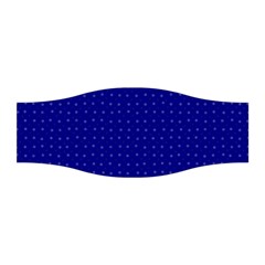 Navy Blue Color Polka Dots Stretchable Headband by SpinnyChairDesigns