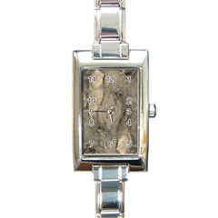 Abstract Tan Beige Texture Rectangle Italian Charm Watch