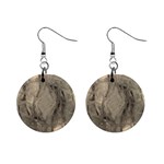 Abstract Tan Beige Texture Mini Button Earrings Front