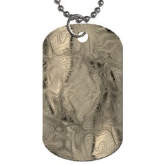 Abstract Tan Beige Texture Dog Tag (One Side)