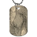 Abstract Tan Beige Texture Dog Tag (Two Sides) Front